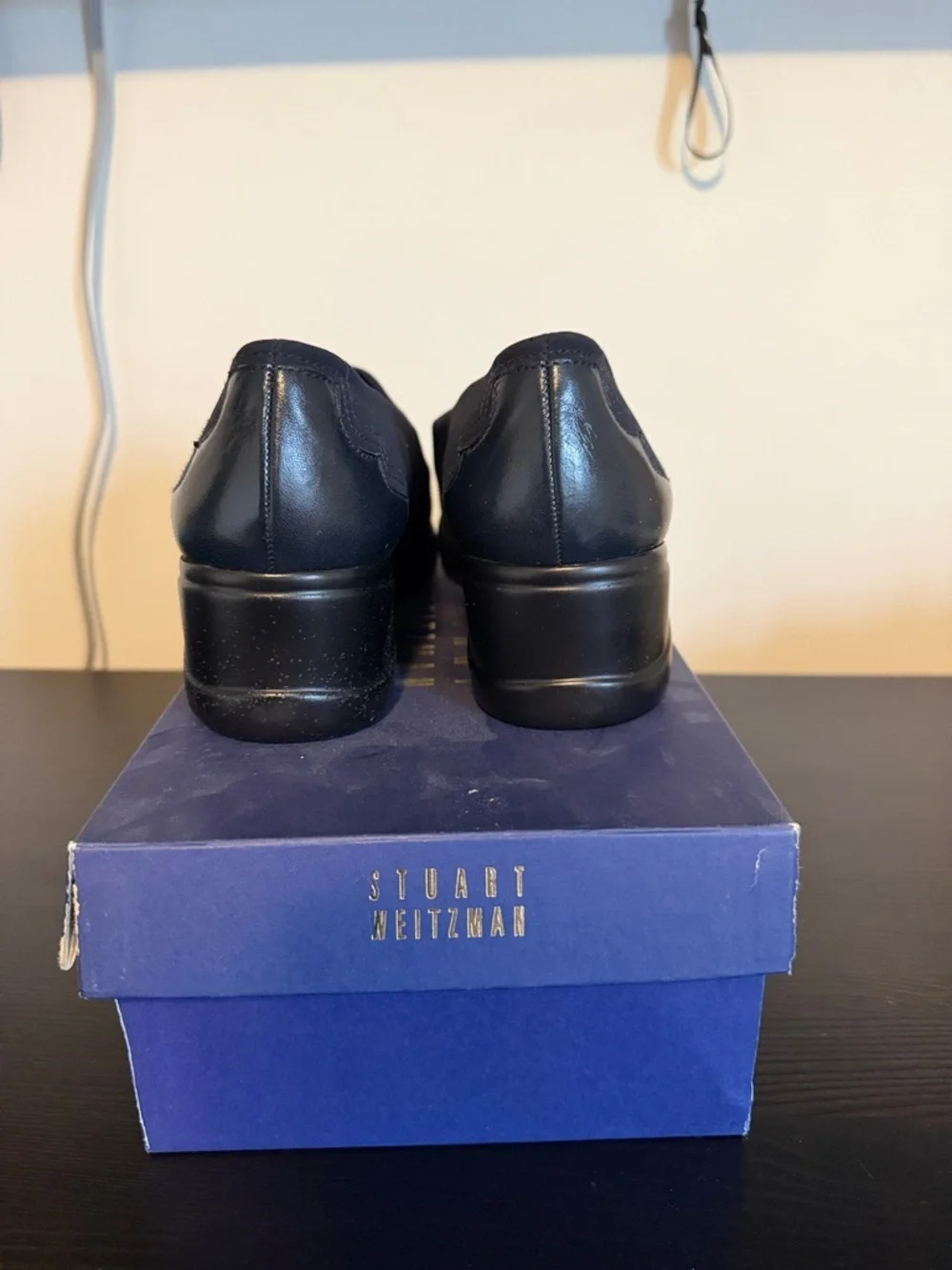 Stuart Weitzman Navy Slip-On Loafers for Women